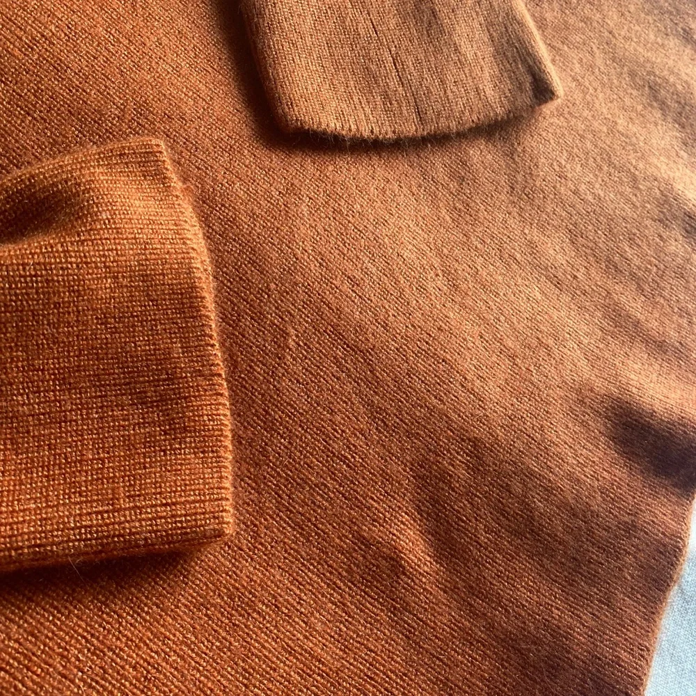 Dusan Womens Orange Silk and Cashmere Sweater Sz Large Lagenlook Luxury Designer - Picture 4 of 12